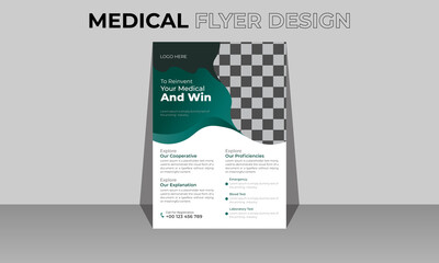 Creative medical flyer template in a4 size flyer,poster,brochuer, magazine cover template.