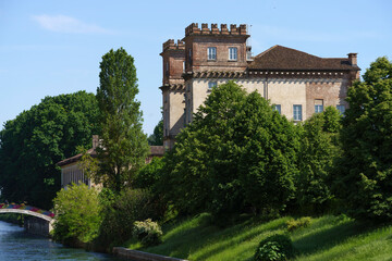 Fototapeta na wymiar Palazzo Archinto, historic palace at Robecco sul Naviglio
