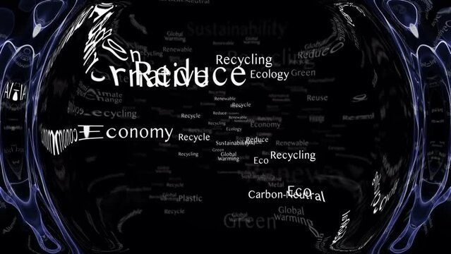 RECYCLING Keywords Animation, Background, Loop, 4k

