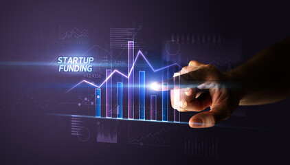 Hand touching business concept concept