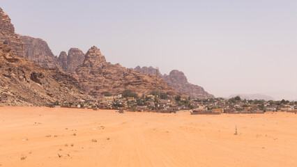 Wadi rum desert. Protected natural reserve