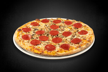 pizza with salami