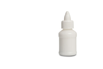 White Bottle of glue isolated on white background.