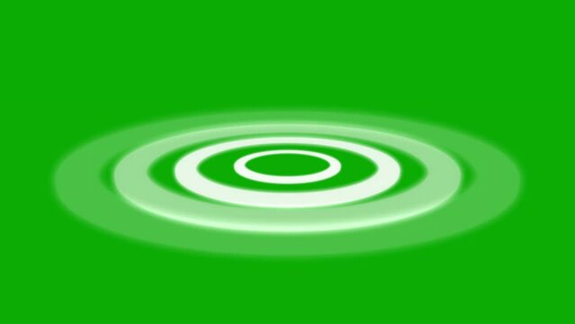 Radial waves motion graphics with green screen background