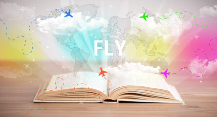 open book, vacation concept concept