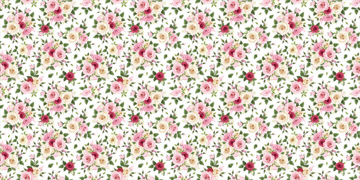 seamless knitted pattern with hearts
