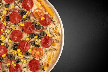 pizza with salami