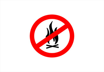 No fire sign vector