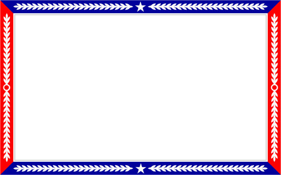 American abstract flag patriotic border frame design template with empty space for your text.	
