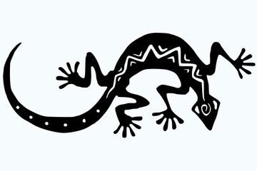 designs for graphic resources of lizards or lizards with ethnic motifs