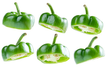 Sliced green peppers