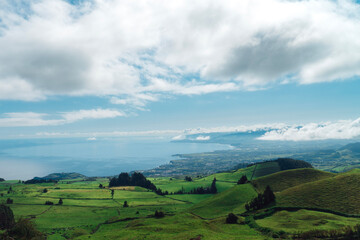 landscape with clouds - Azores Portugal