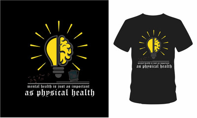 Mental Health Concept T-Shirt Design Vector