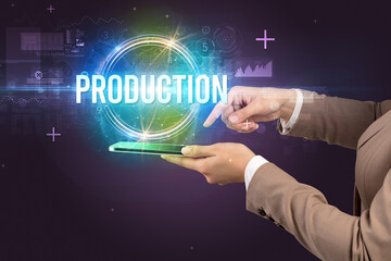 Close-up of a touchscreen, new tech concept