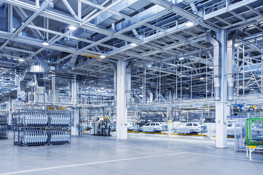 spare parts in a car plant