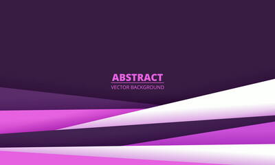 Fototapeta premium 3d abstract background with purple dark violet and white paper layers. Elegant colored modern design illustration for cover, banner, website, page, flyer and header. Vector illustration
