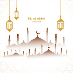 Beautiful eid al adha shiny happy festival background illustration template 02
