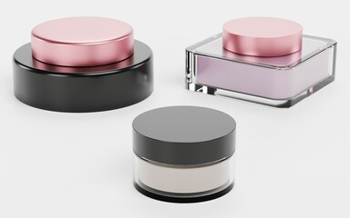 Realistic 3D Render of Face Cremes