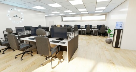Realistic 3D Render of Office Interior