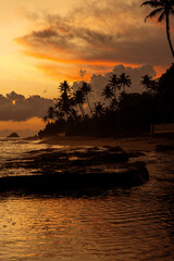 Orange Sunset in Sri Lanka