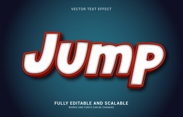 editable text effect, Jump style