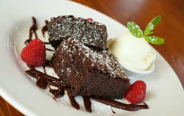 Chocolate Brownie with Ice Cream
