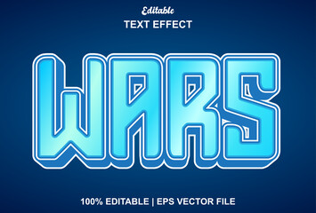 text wars effect with blue color editable