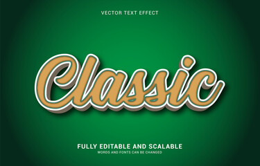 editable text effect, Classic style
