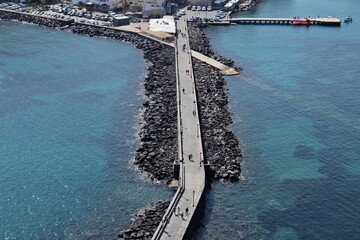 Ischia - Il Ponte Aragonese dal Belvedere del Monastero