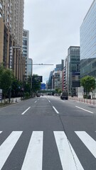 Tokyo street, year 2022 June 13th, summer sunny weekday at Tokyo station area, Marunouchi district, Japan