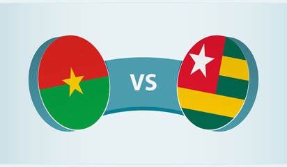 Burkina Faso versus Togo, team sports competition concept.