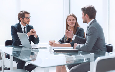 Fototapeta premium business partners discussing a new joint project