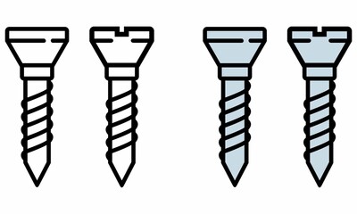 Fototapeta na wymiar Illustration Vector Graphic of screw, tool, work icon