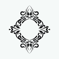 Fototapeta premium vintage frame. vintage ornament. tarditional frame isolated on white background