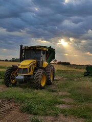 tractor in field