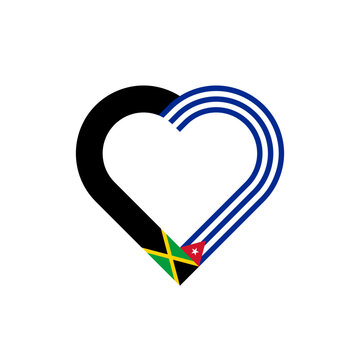 recommend clip art: unity concept. heart ribbon icon of jamaica and cuba flags. vector illustration isolated on white background
