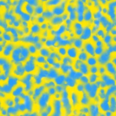 Pattern with watercolor abstract blue and yellow blurred ripples