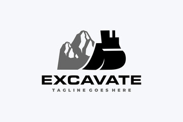 excavator rock logo