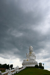 Great statue of the Goddess of Mercy Representative of the Goddess of Mercy at Chiang Rai, Thailand