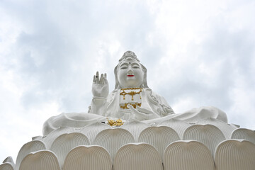Great statue of the Goddess of Mercy Representative of the Goddess of Mercy at Chiang Rai, Thailand