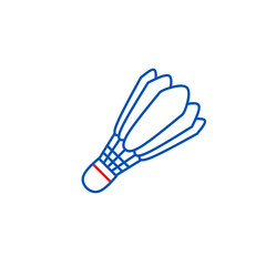 Shuttlecock vector icon on white background