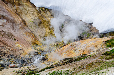 waterfall in the mountains