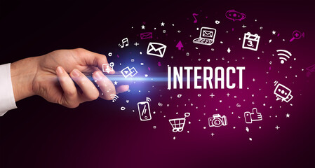 hand holding wireless peripheral concept