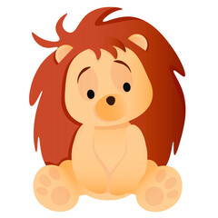 Cute hedgehog with brown spines