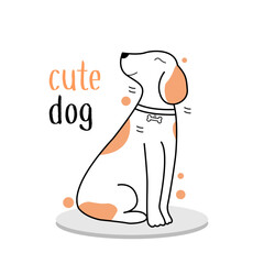Cute Dog Illustration