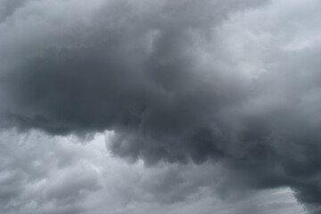 Obraz premium Cumulonimbus cloud formations on tropical sky , Nimbus moving , Abstract background from natural phenomenon and gray clouds hunk , Thailand