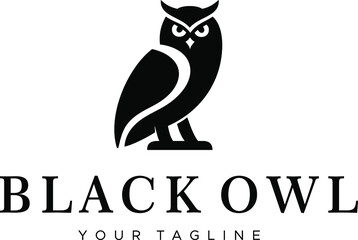 Black Owl luxury design vector
