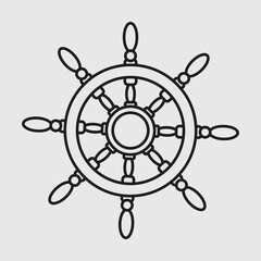 Fototapeta premium Ship Wheel Outline SVG Bundle Cut File, Ship Steering Wheel Svg, Boat Wheel Svg, Captain Sailing Steering Wheel Svg, Ship Helm Svg, Nautical Ship Wheel, 