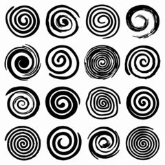 Velours gordijnen Hand Drawn Spiral Vector Collection © PremiumGraphicDesign