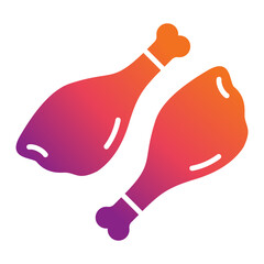 Fototapeta premium Chicken Leg Icon